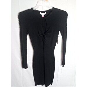 NB Keyhole Sweater Dress Juniors SIZE M (7-9) Black Knee Length Long Sleeve